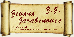 Živana Garabinović vizit kartica
